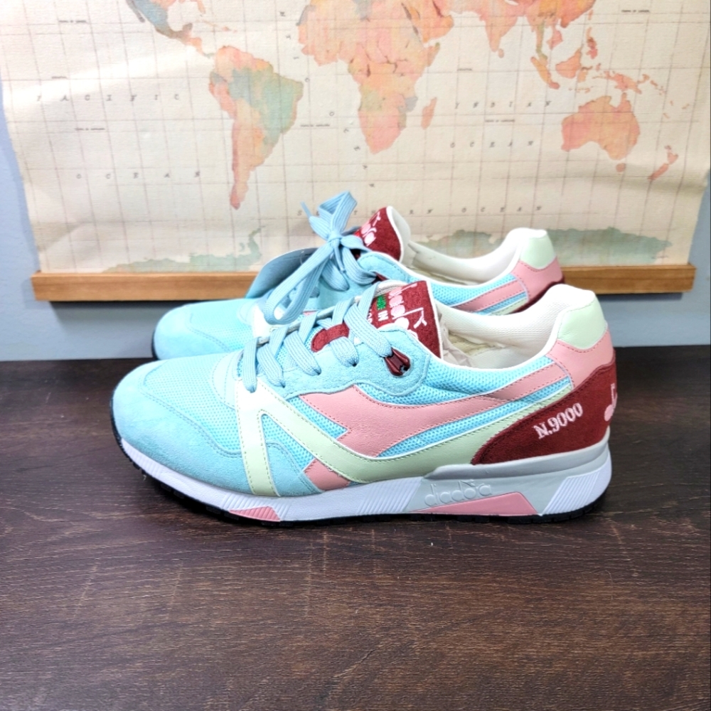 BRAND NEW Diadora N9000 Made in Italy Blue Clear Water Men's Size 10.5 - Picture 3 of 5